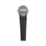 Microphone dynamique Shure SM58 sur fond blanc.