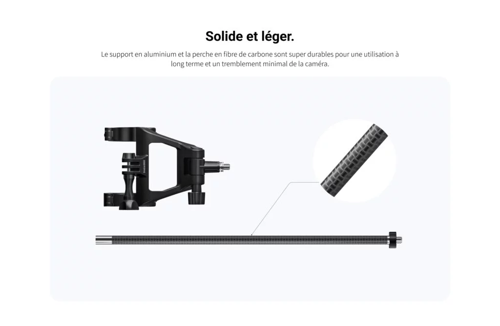 Support Guidon Insta360 Pour Vélo | Compatible Caméras Action & Ordinateurs Cyclisme - Aluminium
