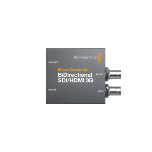 Micro convertisseur bidirectionnel SDI vers HDMI 3G Blackmagic Design vu de dessus sur fond blanc.